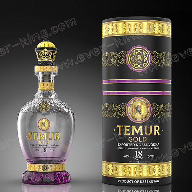 OEM 750ML Crystal White Flint Cognac Glass Bottle