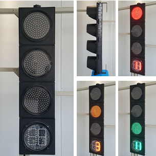 200MM Clear 4-Aspect RYG Lenses Ball With Countdown Timer Road Traffic Light