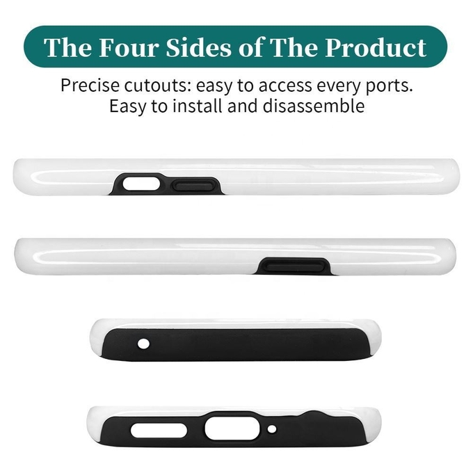 Customized Logo 3D Sublimation Dual Layer Phone Case For Samsung Galaxy S23 S24 S25 FE In 2 In 1 Design