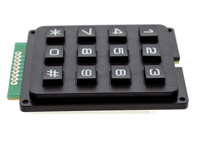4 X 3 Matrix Keyboard 12 Keys Black Color 7 x 5.2 x 0.9cm Size With Plastic Material