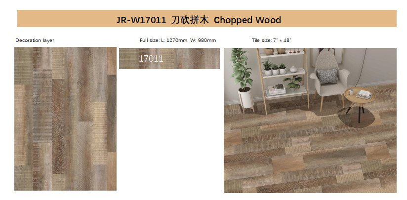 1220x183mm sPC flooring kitchen Green Wear Retardant Flame Proof GKBM JR-W17011