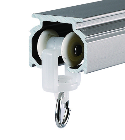 High Precision Bathroom Use 1.5m Length Curtain Wheel Runners With Ring
