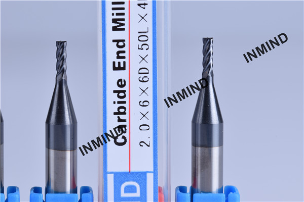 6mm Shank , 2*6*6D*50L*4F , AlTiN Coating Square carbide cutting bit 4 Flute , Milling tools , Fixed Shank
