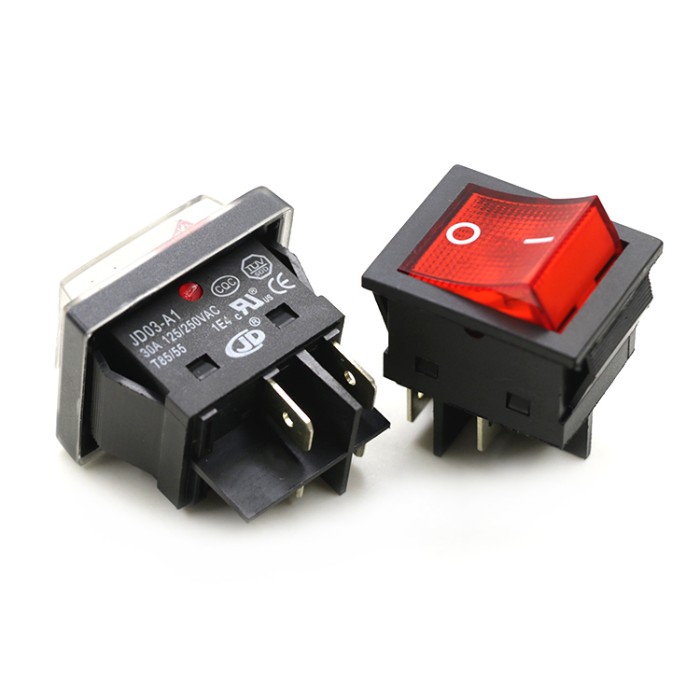 Kcd4 Dpst 4 Pin On Off Illuminated 30a 250vac Waterproof Rocker Switch T85