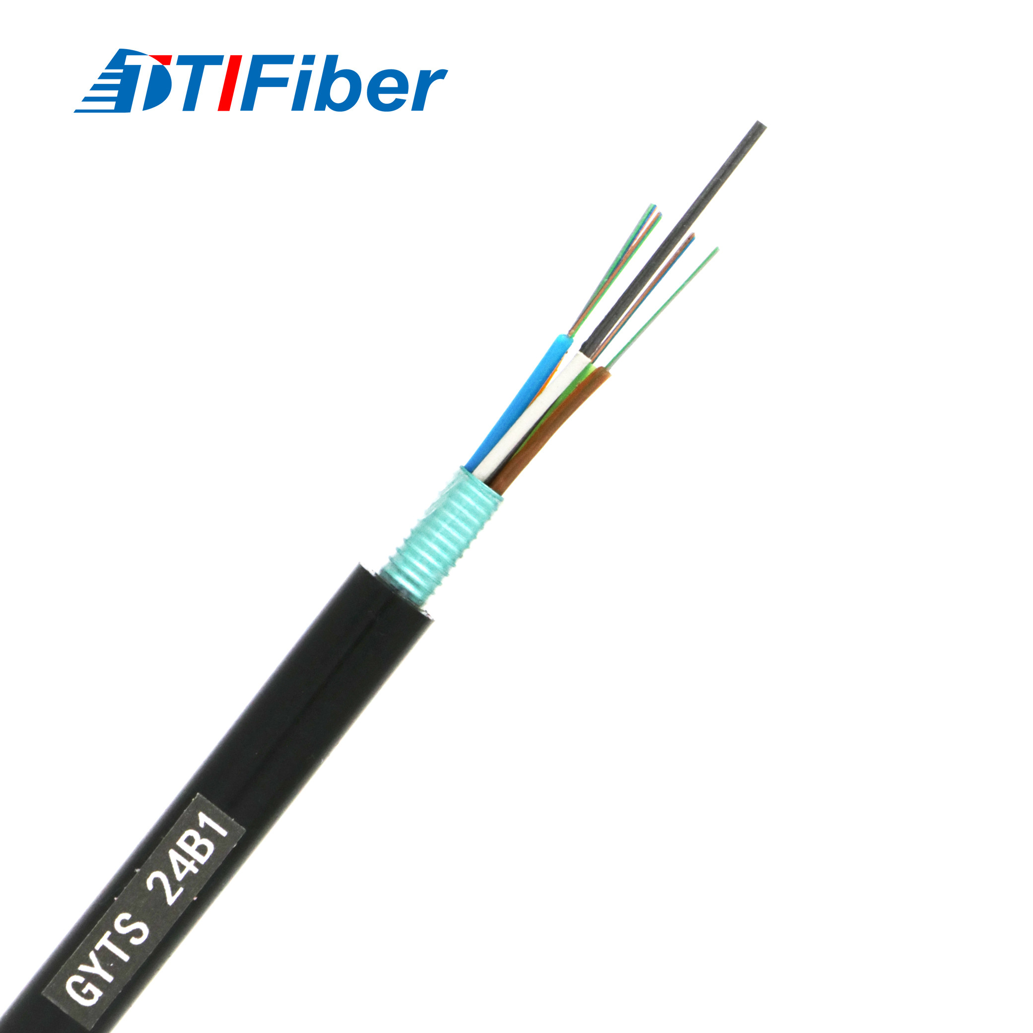 Singlemode GYTS Armoured Optical Fiber Cable 24 Cores SM G652D