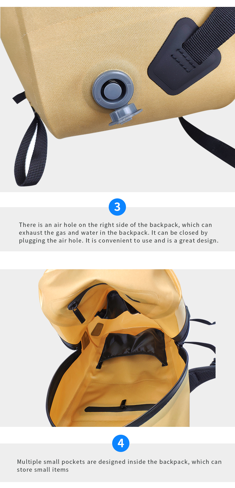 13L Waterproof Mountaineering Backpack Leakproof For Outdoor Fishing