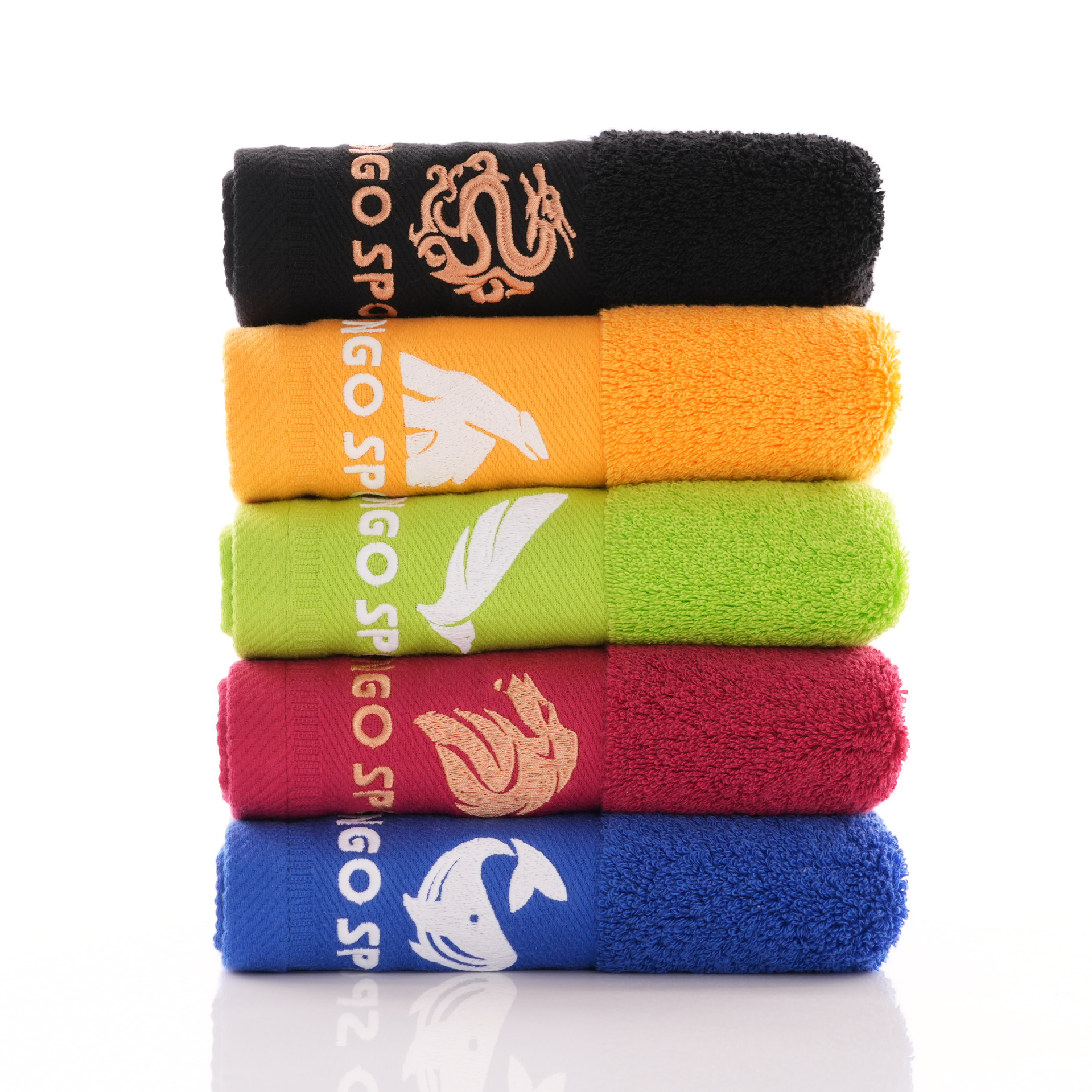 Customized Logo Cotton Towel Absorbs Water Efficiently and Leaves No Lint Behind