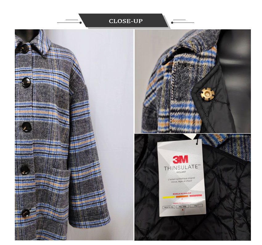 OEM Heavy Warm mixed Womens Wool Winter Coat