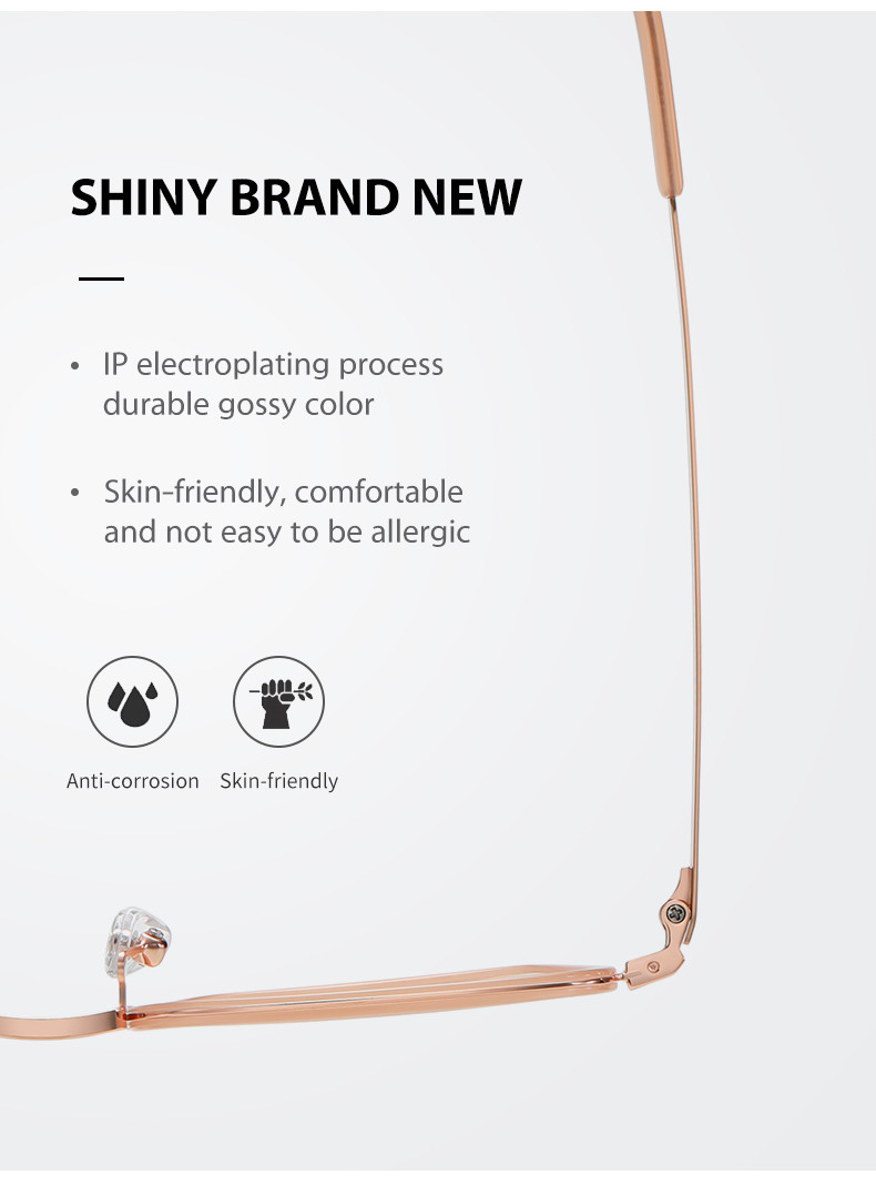Acetate Titanium Ultra Light Glasses CE Metal Box Clear Lens