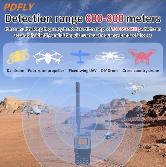 Portable 1.2km Drone Detection 300MHz~6GHz Frequency Coverage Drone Detector