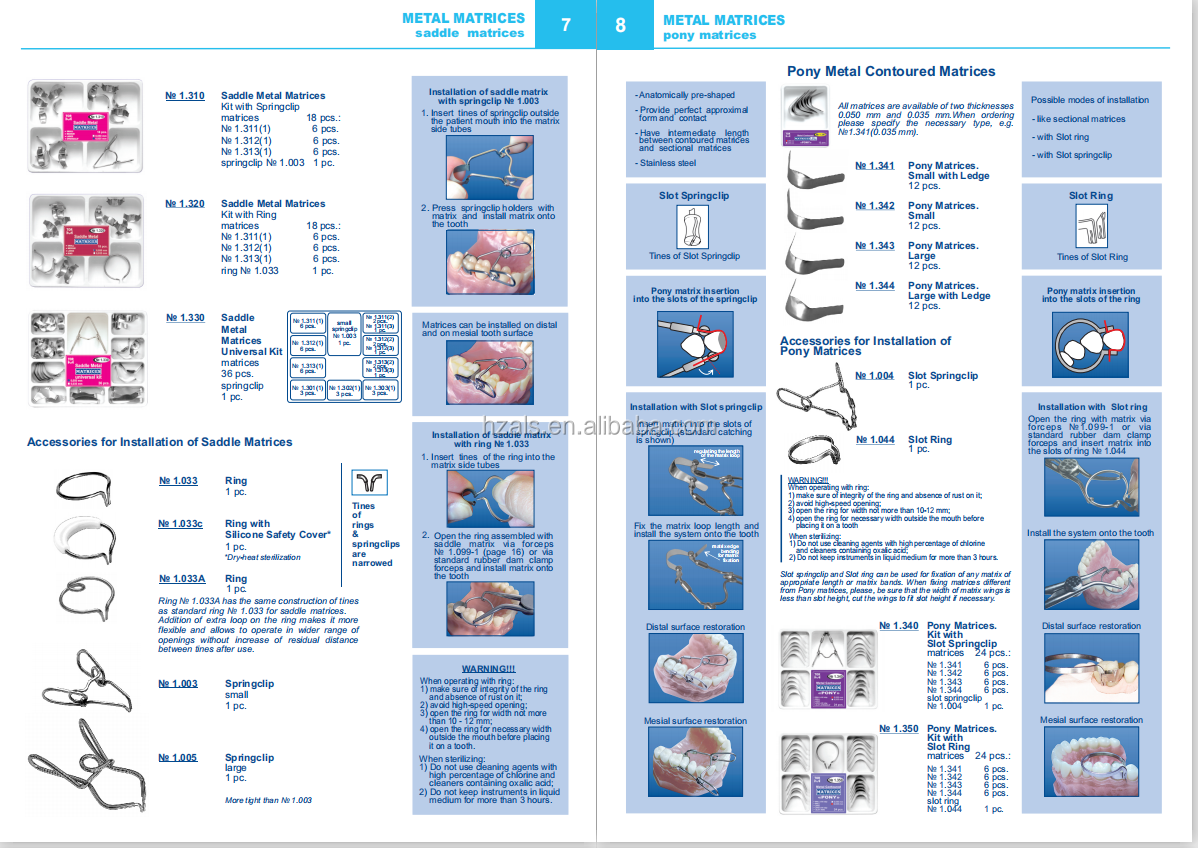 Instrument classification Class II 1.090 Dental Kit of premolar Transparent Contoured Matrices 30 pcs. TOR VM/ TOP BM