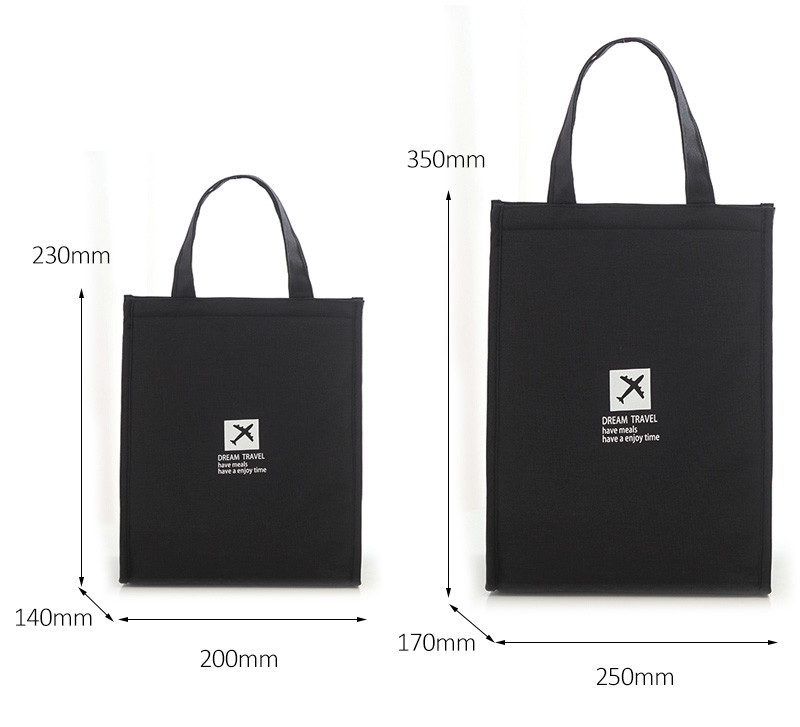 Factory Polyester Office Reusable Bento Lunch Box Tote Handbag
