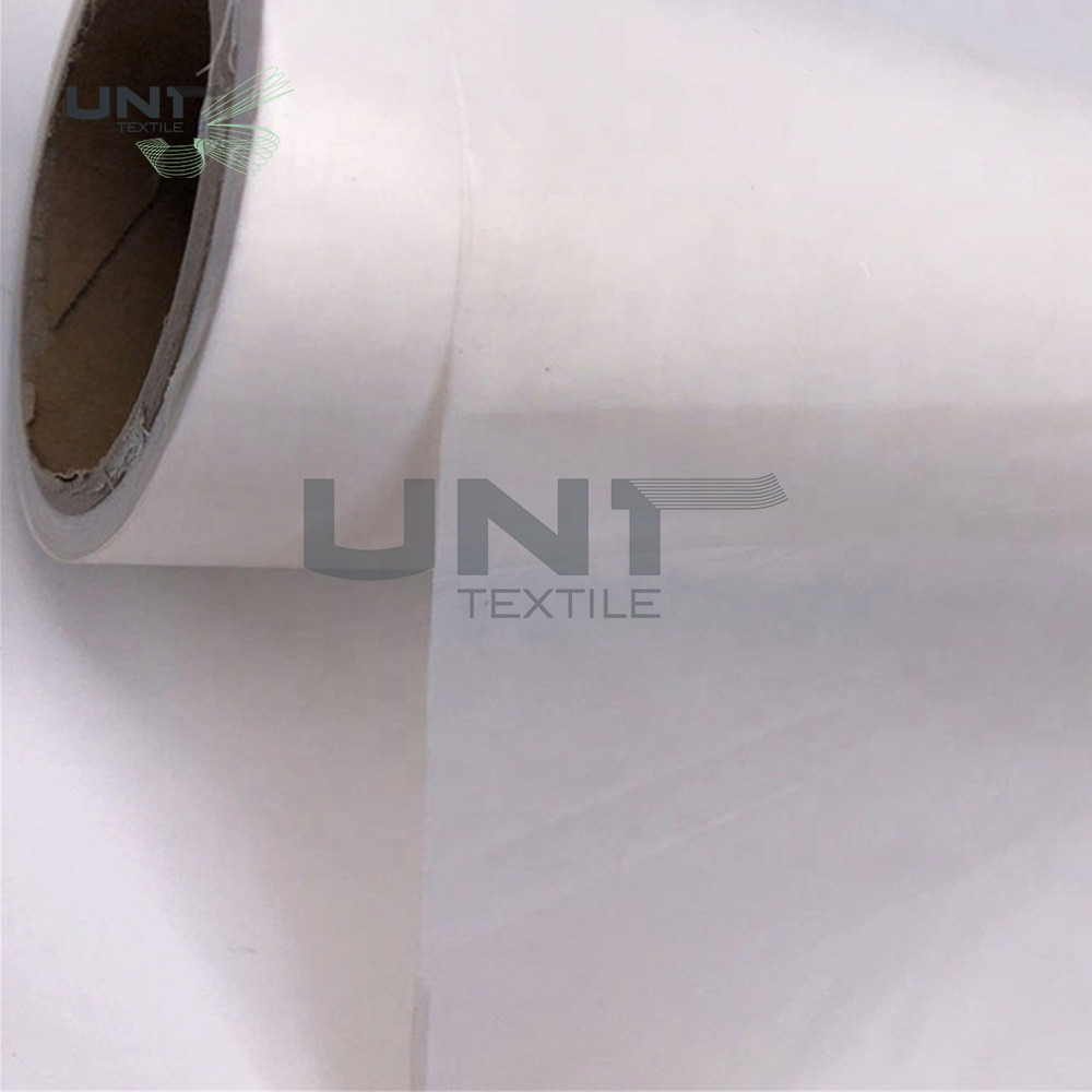 PES Coating Fusible Interlining 0.05MM Double Side Adhesive Clear Color