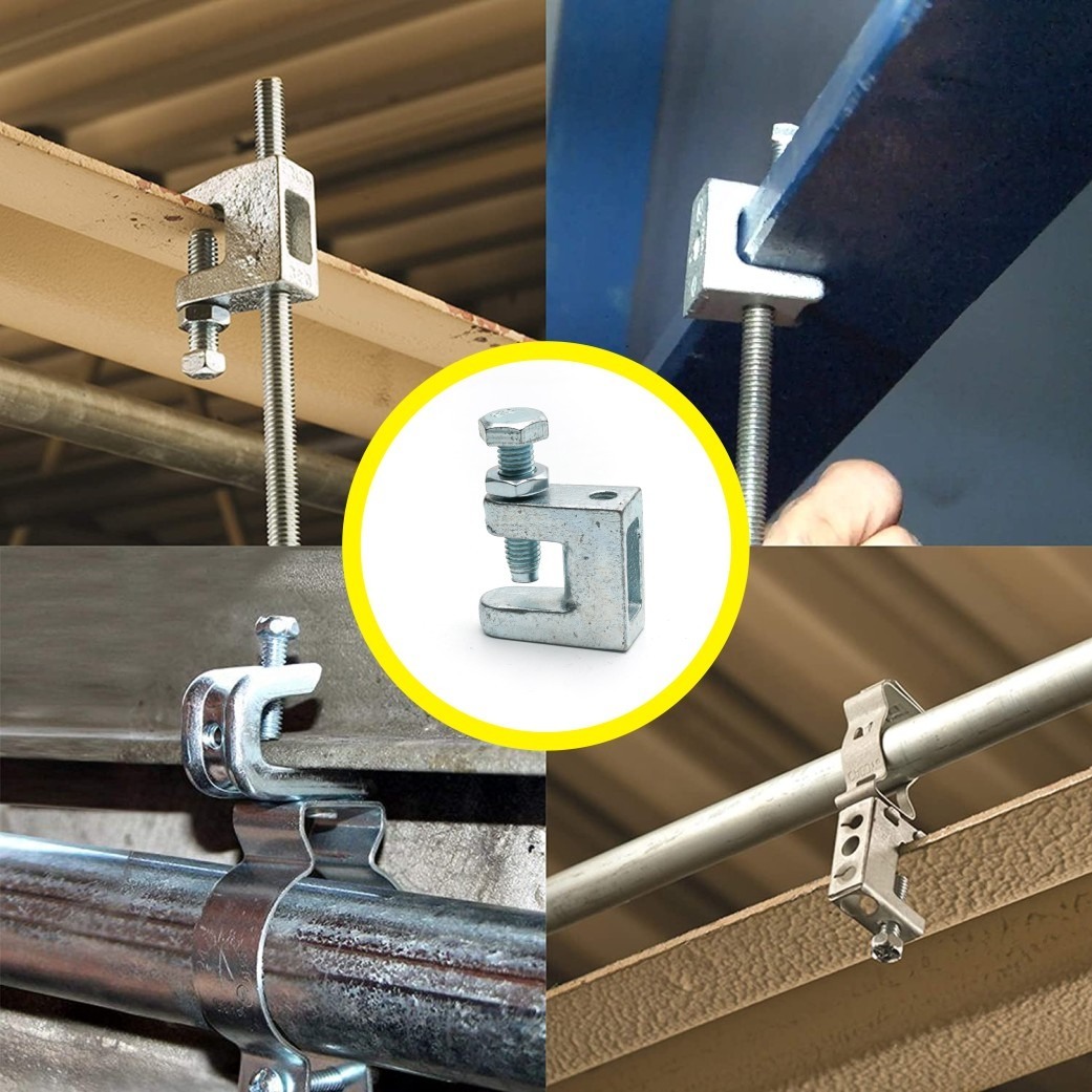 High Quality Galvanized Malleable Iron Cast Complete Specifications Beam Clamp Jaws Clamp Girder Clamp