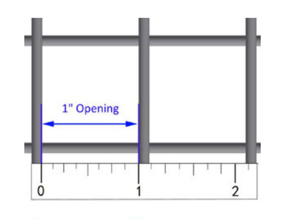1" Opening 0.078" 0.020" Stainless Welded Wire Mesh