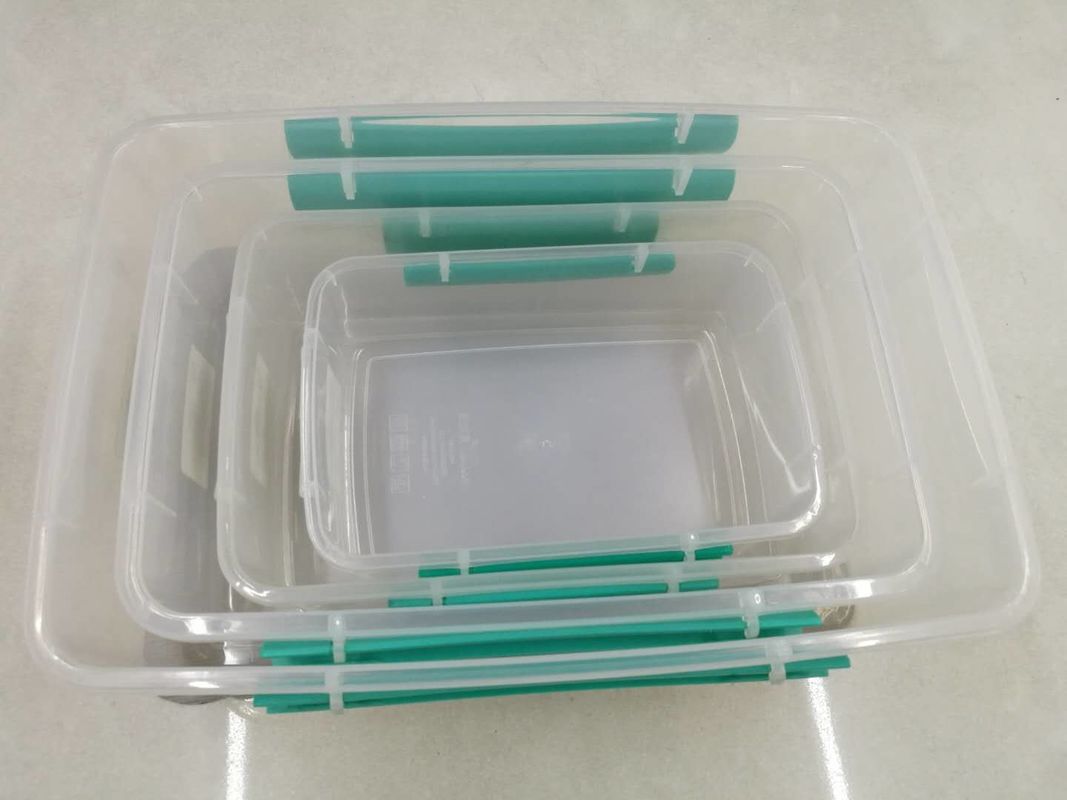 Clear Plastic Food Storage Box with Lid and Lock Capacity 0.9L to 12L Withstand Temperatures From -40°C to +80°C
