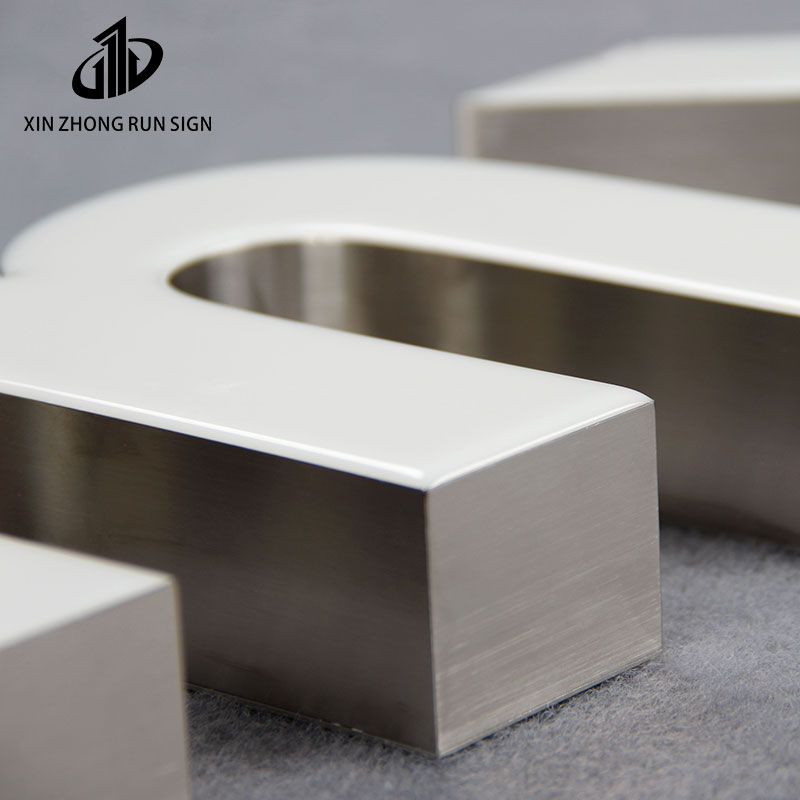 Custom Wall Sign Company Stainless Steel Logo Led Backlit Channel Letter Logo Sign