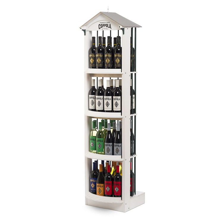 Customized Double-sided Free Standing Wine Rack Wooden Display Stand Demountable Wine Rack Wood for Pub
