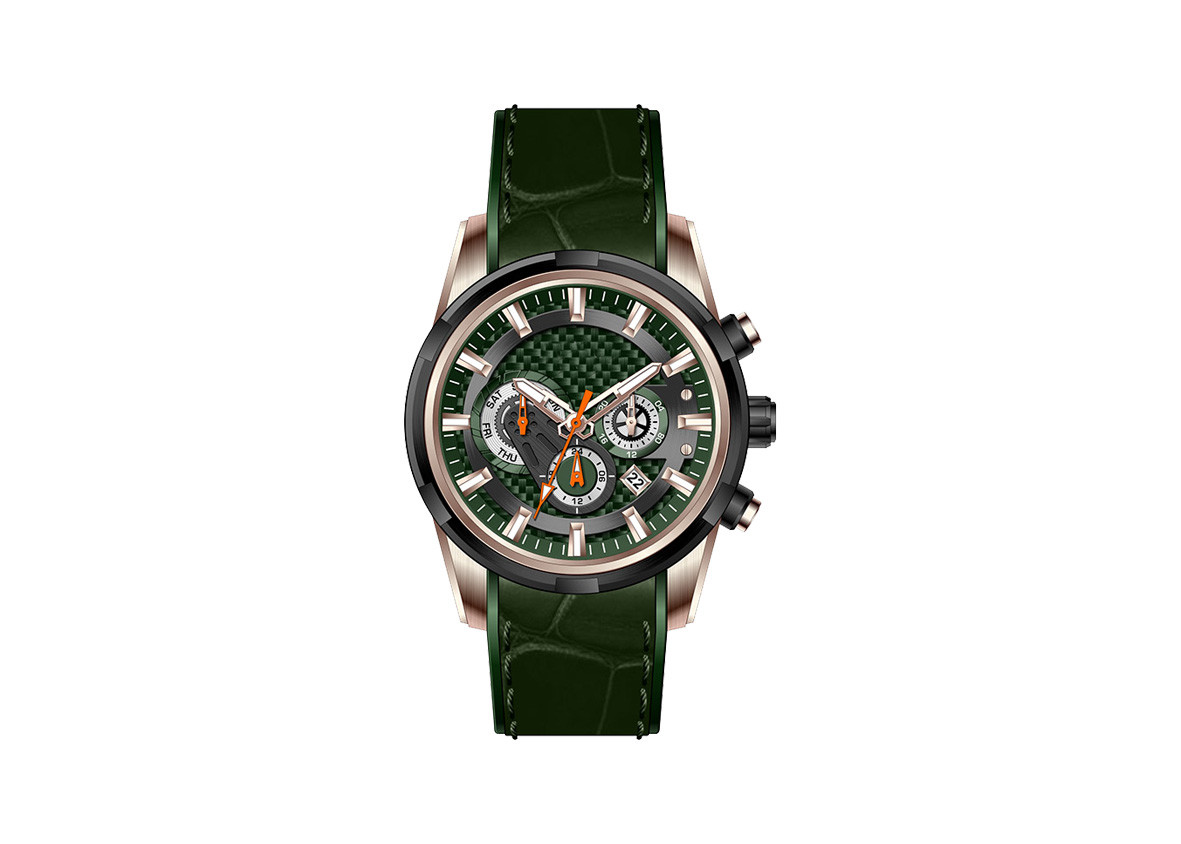 Analog Mens Stainless Steel Wrist Timepieces Big Face With Date Function