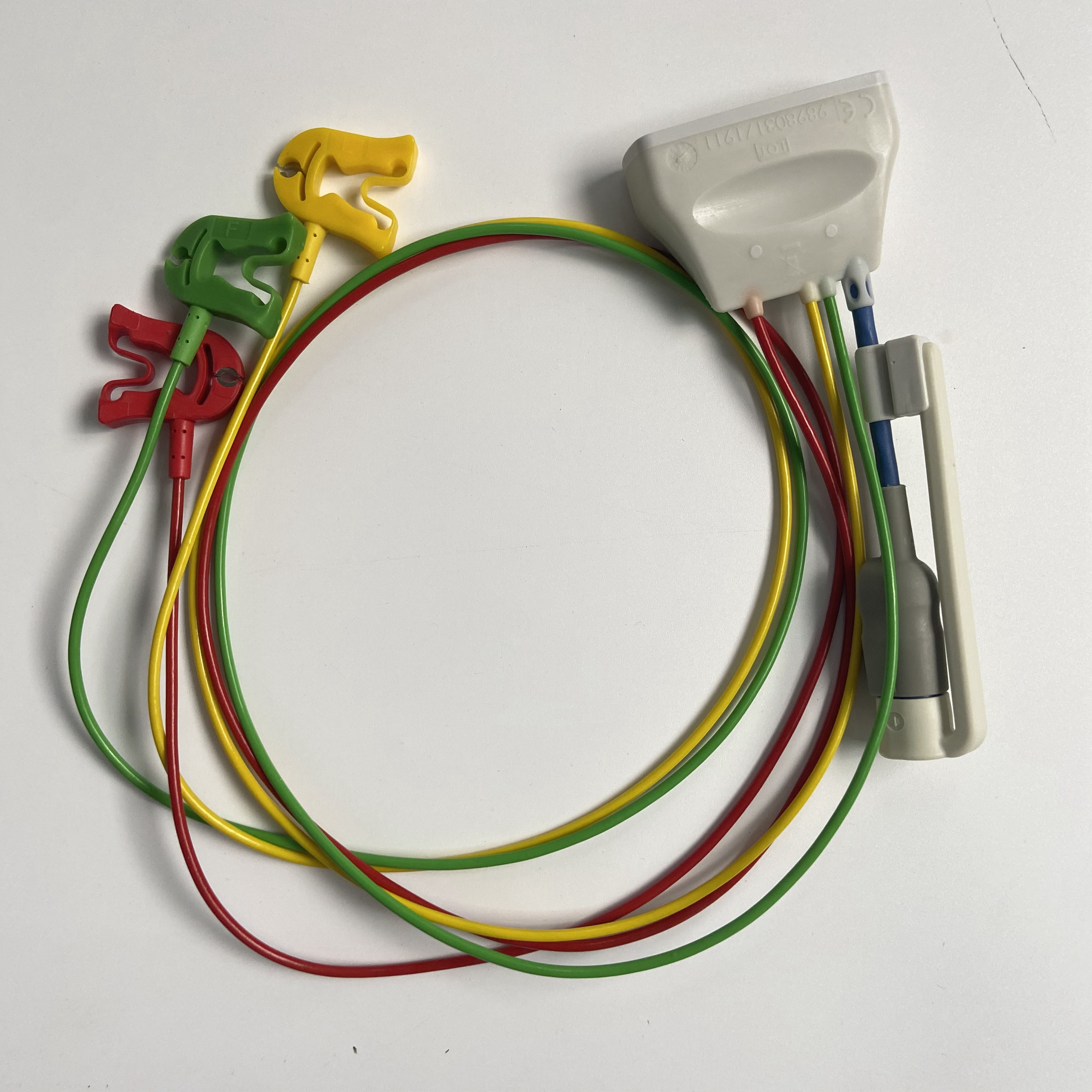 Three Guide European Standard Clamp With Blood Oxygen Connector ECG 3-Lead Grabber REF:989803171911