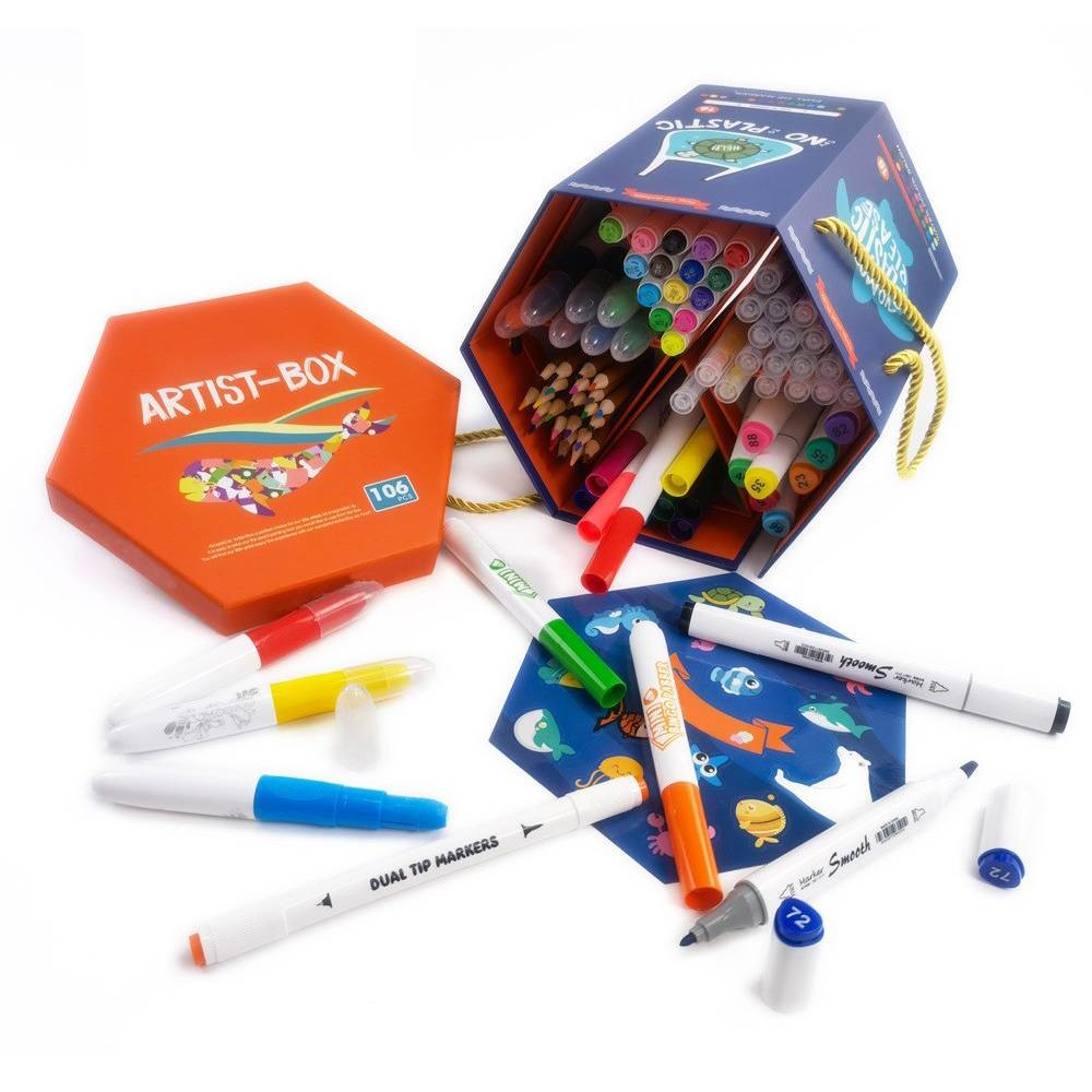 Children Gift Toy Painting Drawing Set Colorful Kids Art Set Eco Friendly