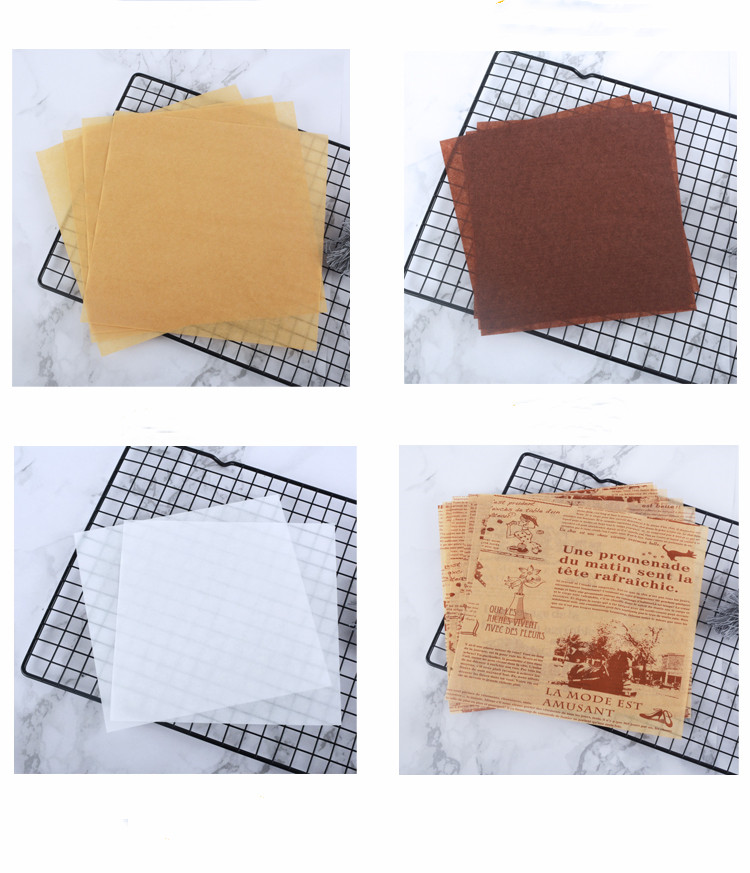 ODM Kraft Greaseproof Wrapping Paper Sheets Packing Customized Logo