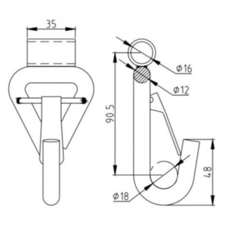 800KG J Hook Heavy Duty 1 Inch Tie Down Straps
