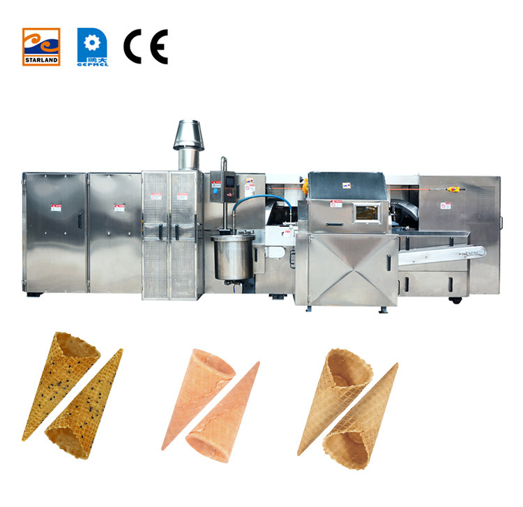Ice Cream Rolled Cone Production Machine With 71 Cast Iron Baking Templates