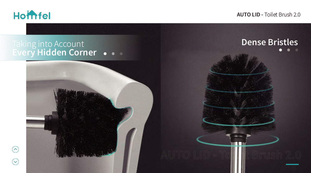 Fashion Steel Toilet Cleaning Brush And Holder With Contemporary Design