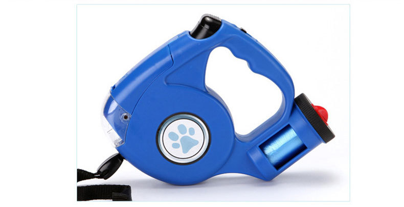 Pet Leash LED Flashlight Retractable Design Garbage Universal Cleaning poop bag