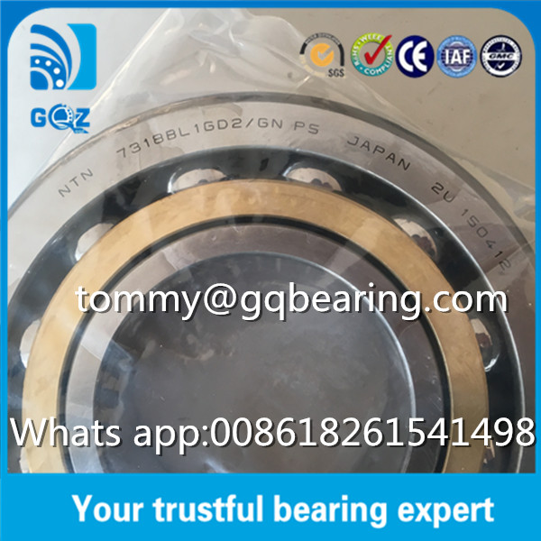 P5 Precision Brass Cage NTN 7318BL1GD2/GNP5 Angular Contact Ball Bearing