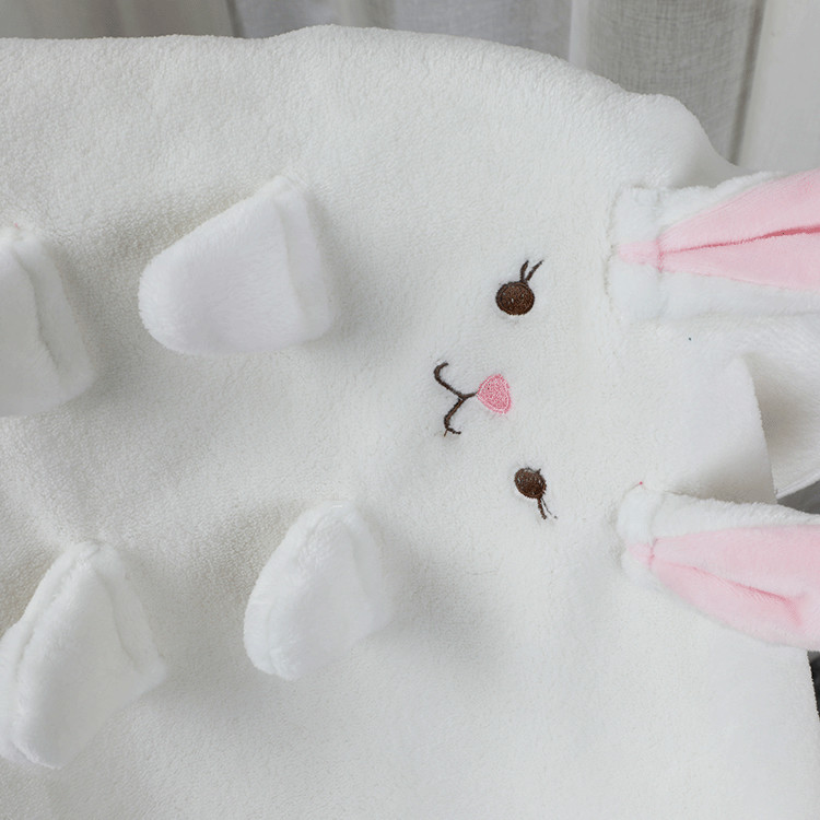 White Micro Fleece Blanket 75X100cm Baby Soft Flannel Throw Blanket
