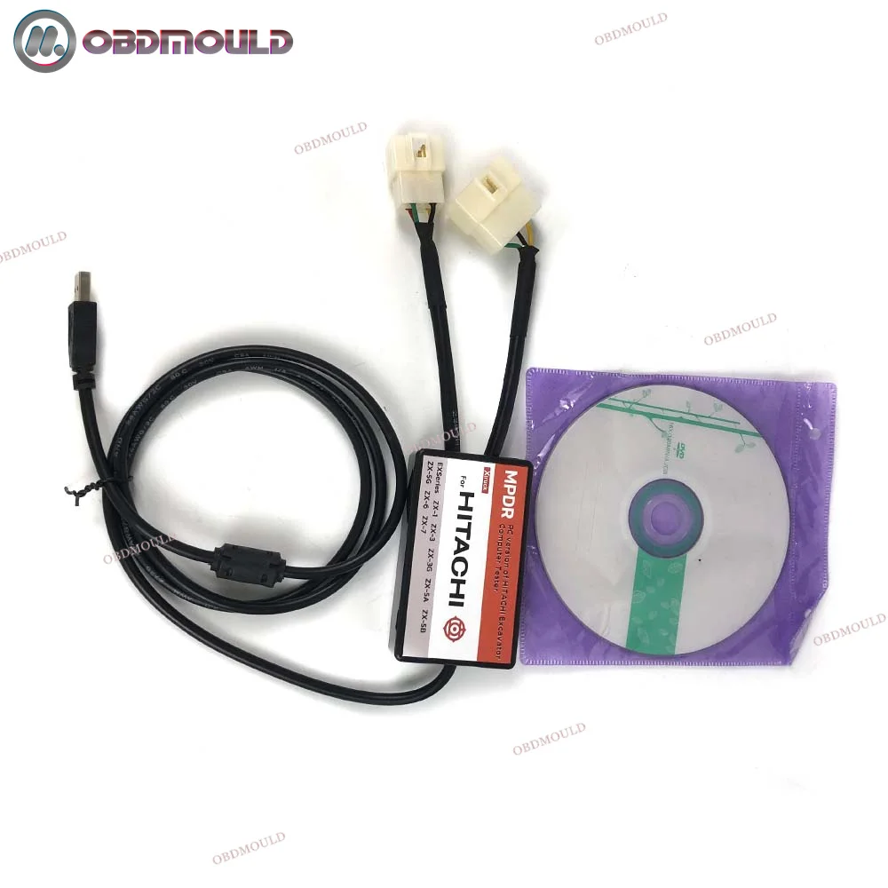 For Hitachi Dr.ZX Diagnostic USB 4Pin Cable and 6Pin Cont Connectors for Hitachi Diagnostic Scanner Excavator Diagnosis Tool
