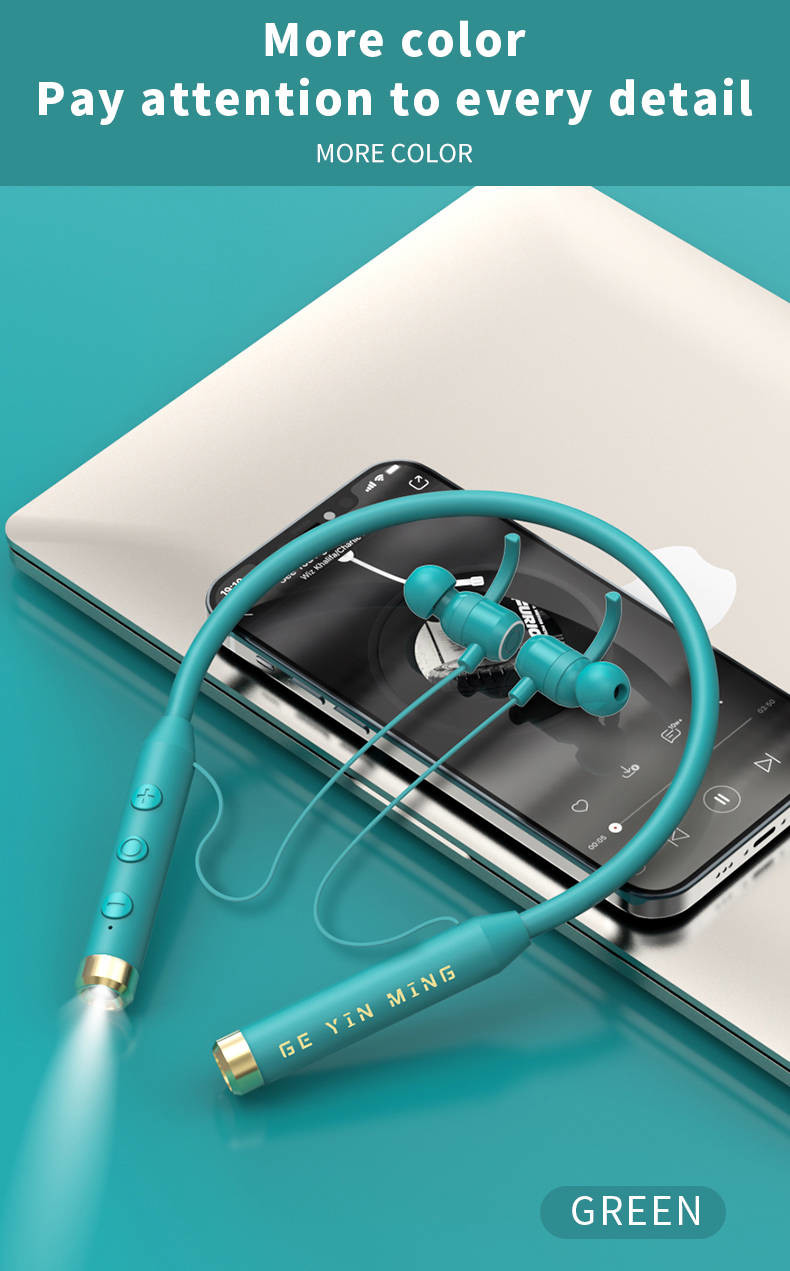 Neckband Bluetooth Earphones Magnetic Absorption Design 600 MAh HiFi Sound