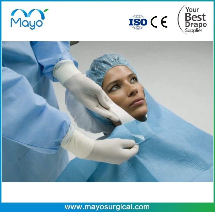 ENT Surgery Use Disposable Surgical Facial Drape With Reinforced