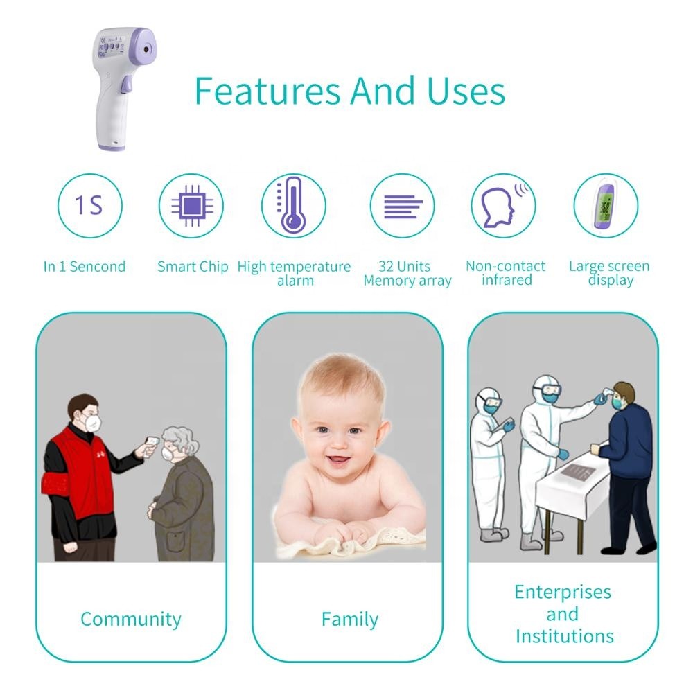 Low Price Medical LCD Display Non-Contact Digital Infrared Thermometer