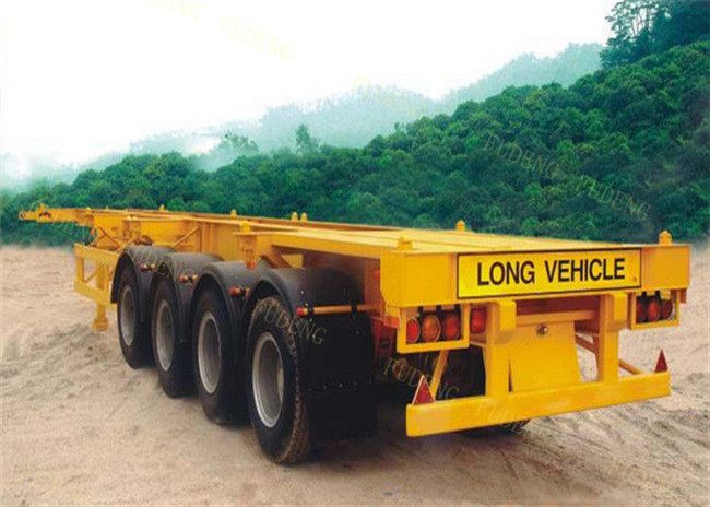 FUDENG Bomb Cart Port Terminal Container Trailer , 45ft terminal chassis trailer