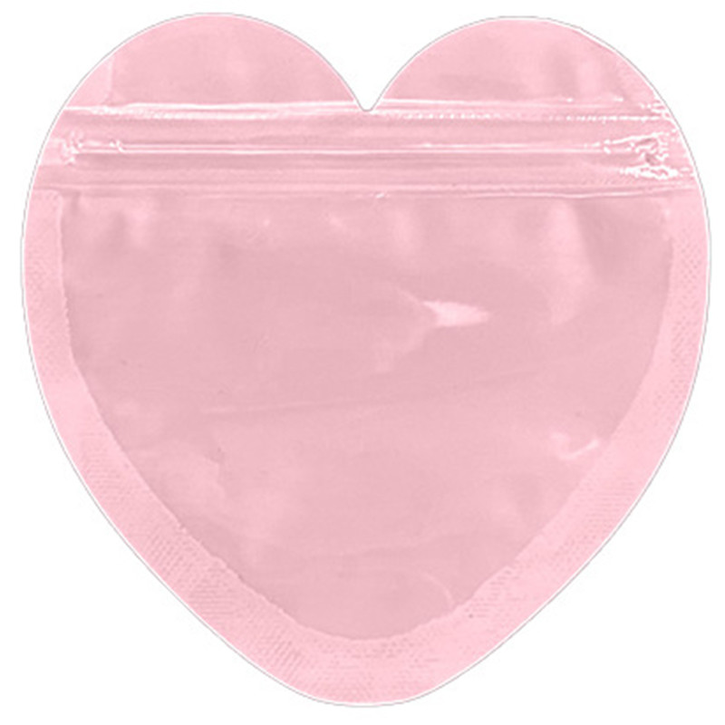 PINK Macaron Heart Jewelry Self-Sealing Bags for Packaging Gifts Storage Solutions