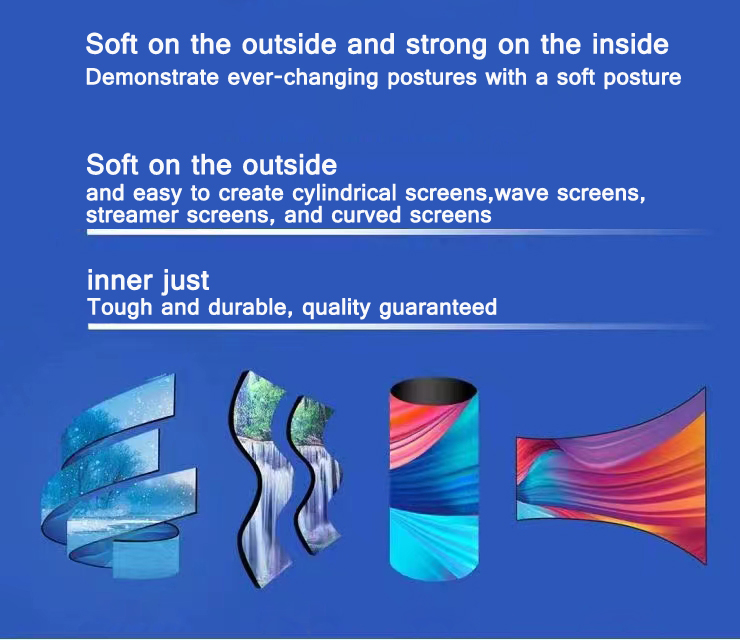 Flexible LED Display 320mm*160mm Flexible Full Color Curved Programmable LED Display Soft Module Video