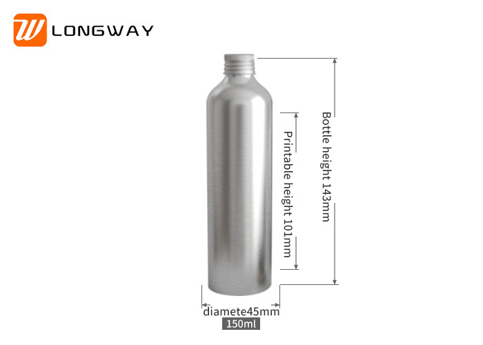 Small Matte Silver Plastic Cosmetic Bottles With Aluminum Cap OEM Acceptable
