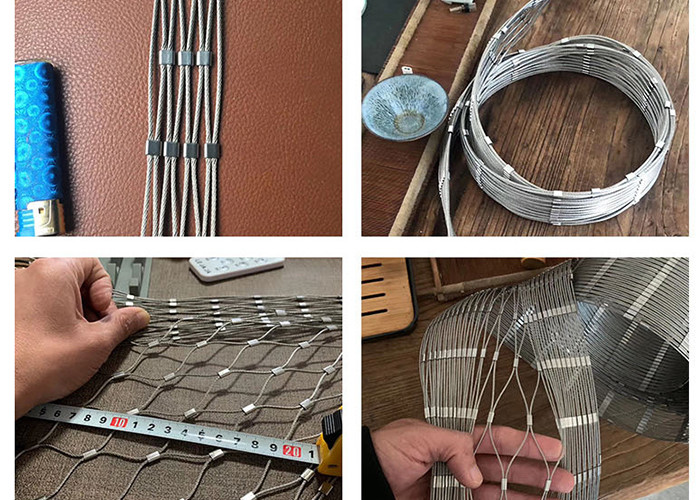106mm Hole SS304 High Strength Wire Rope Mesh Net Plain Weave