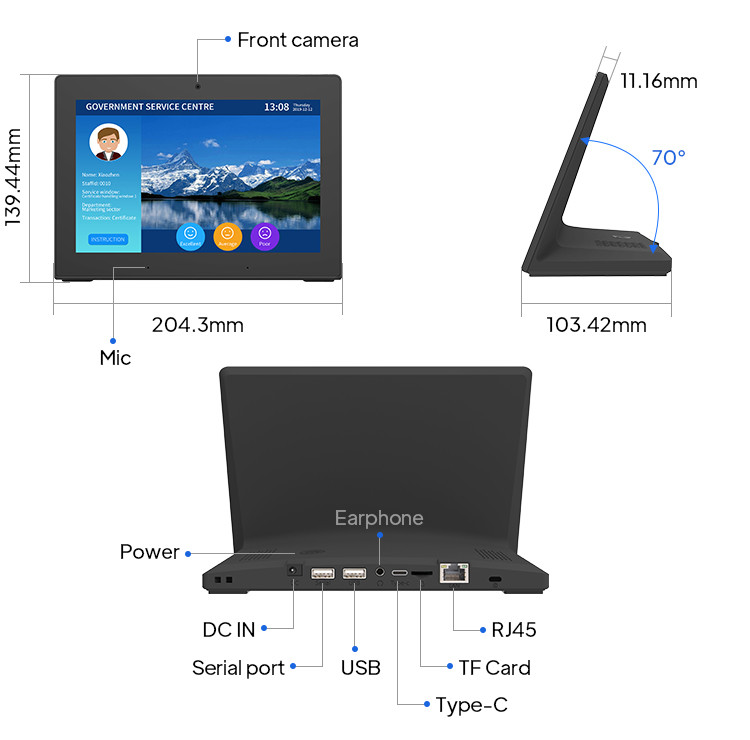 8 Inch 10 Points Touch Desktop Android Tablet RK3566 IPS Panel Customer Feedback