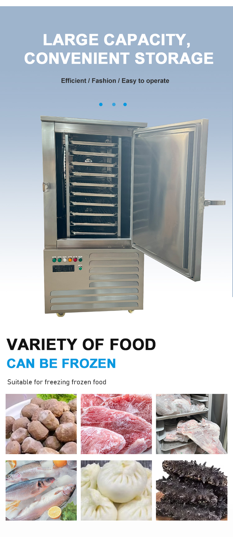 Instantly Freezing Quick Freezer Machine Strawberries Blueberries Mobile Blast Freezer