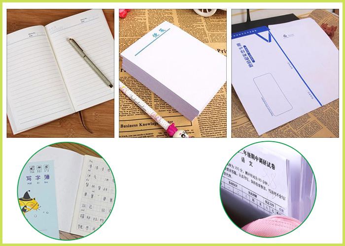 50gsm White Uncoated Woodfree Paper For School Exercise Book High Whiteness