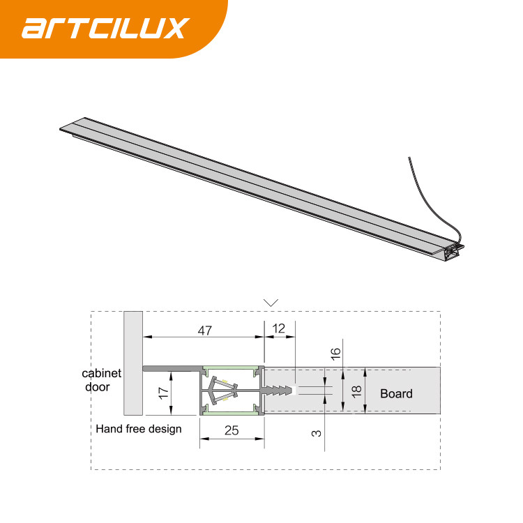 Under-Cabinet Light Panel with USB Rechargeable Lithium Battery Warm White and Cold White Daylight for Kitchen