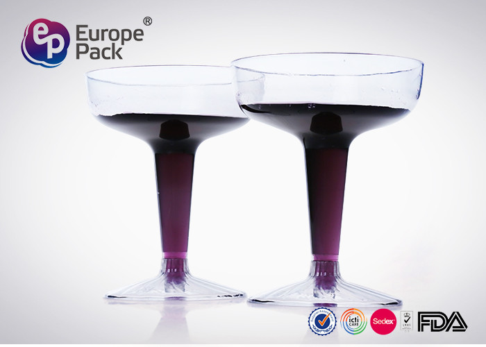 One Piece Plastic Champagne Glasses