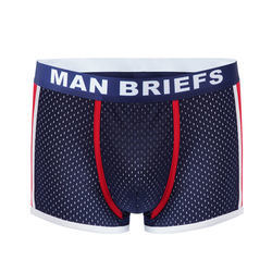 Men&prime;s Boxer Shorts Brief Trend Ice Silk Mesh Panty Breathable MID-Waist Boxer Shorts