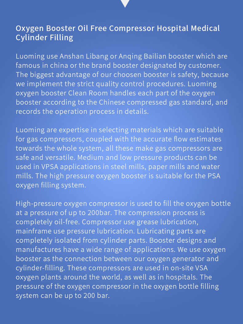 Medium-To-Low Pressure Oxygen Gas Booster For Diverse Applications