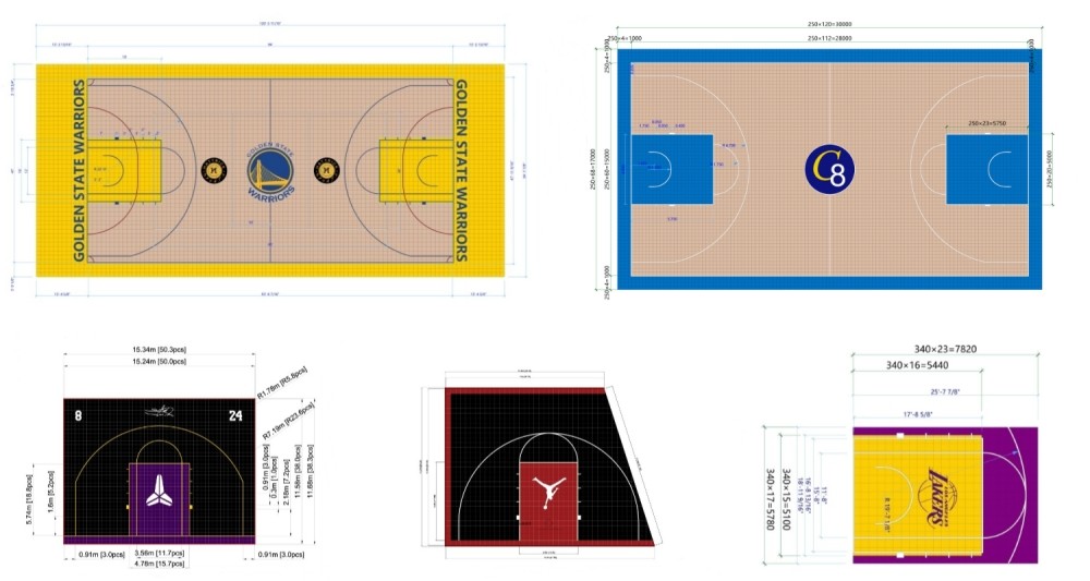 Badminton Tennis Pickleball Basketball Court Outdoor Sports Tiles Interlocking