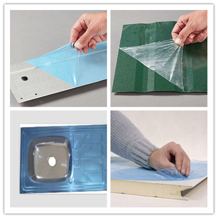 Temporary 90g/25mm 1000m Stainless Steel Protective Film Damage Free